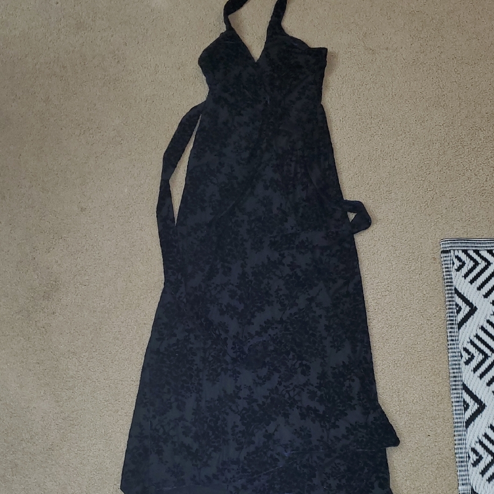 Dress the Population Black Halter Backless Sundress